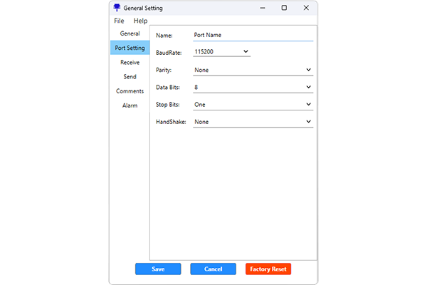 EPSC Serial Port Monitoring Port Setting
